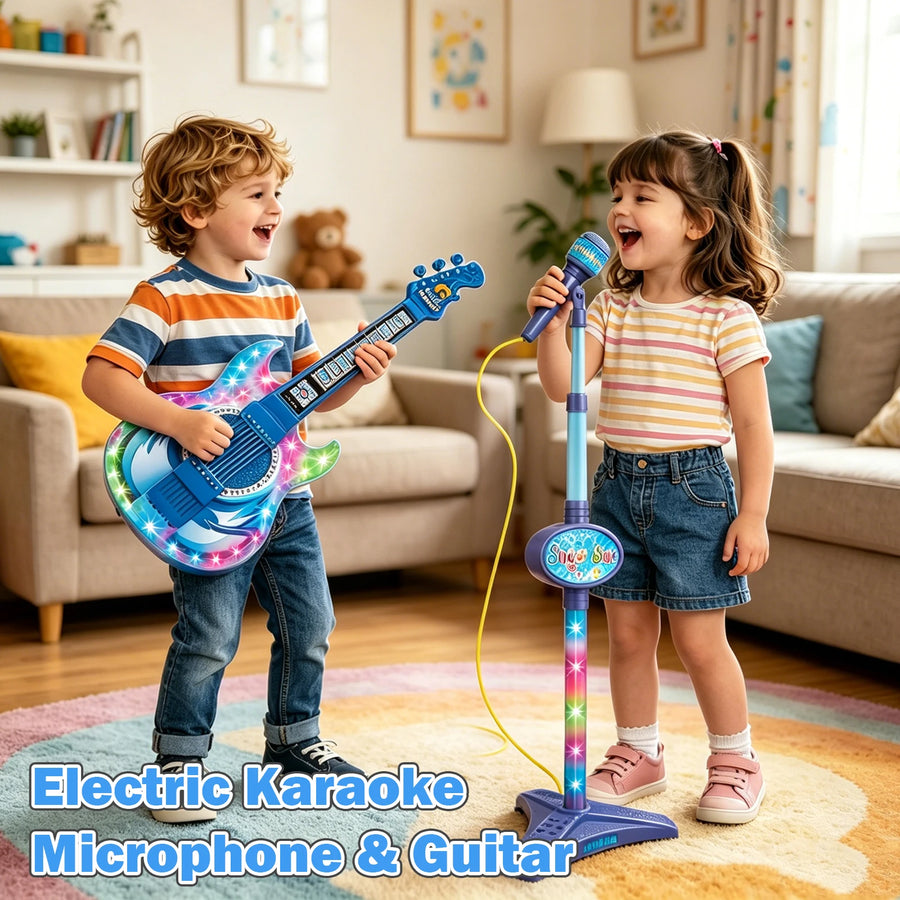 CONUSEA Kids Karaoke Microphone & Guitar Set — Musical Instrument Toy