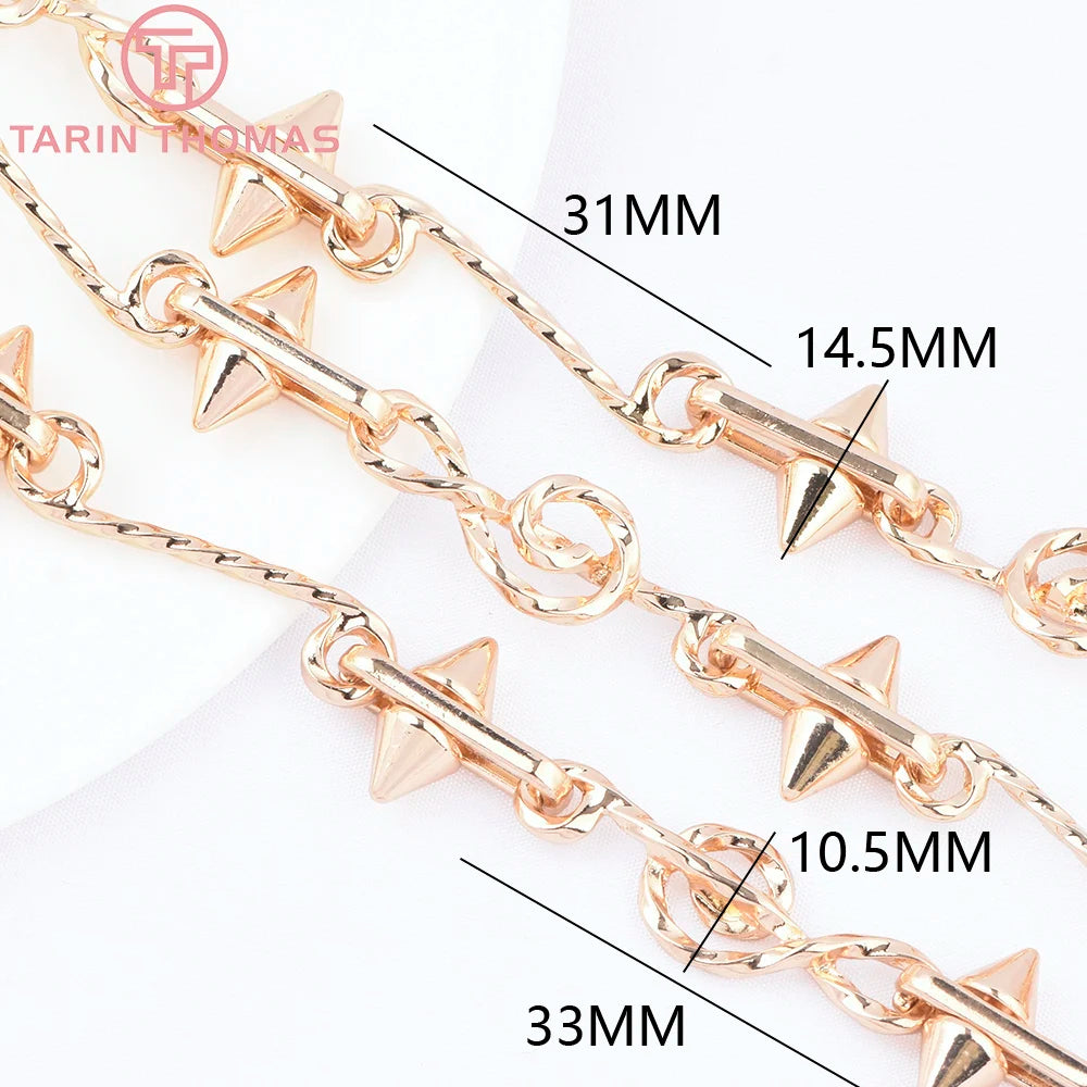 TARIN THOMAS Brass Jewelry Chain — 0.5 Meter DIY Necklace & Bracelet Link