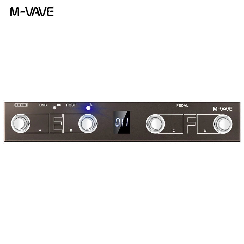 Wireless MIDI Foot Controller — 4-Button Bluetooth Pedal for Music Apps