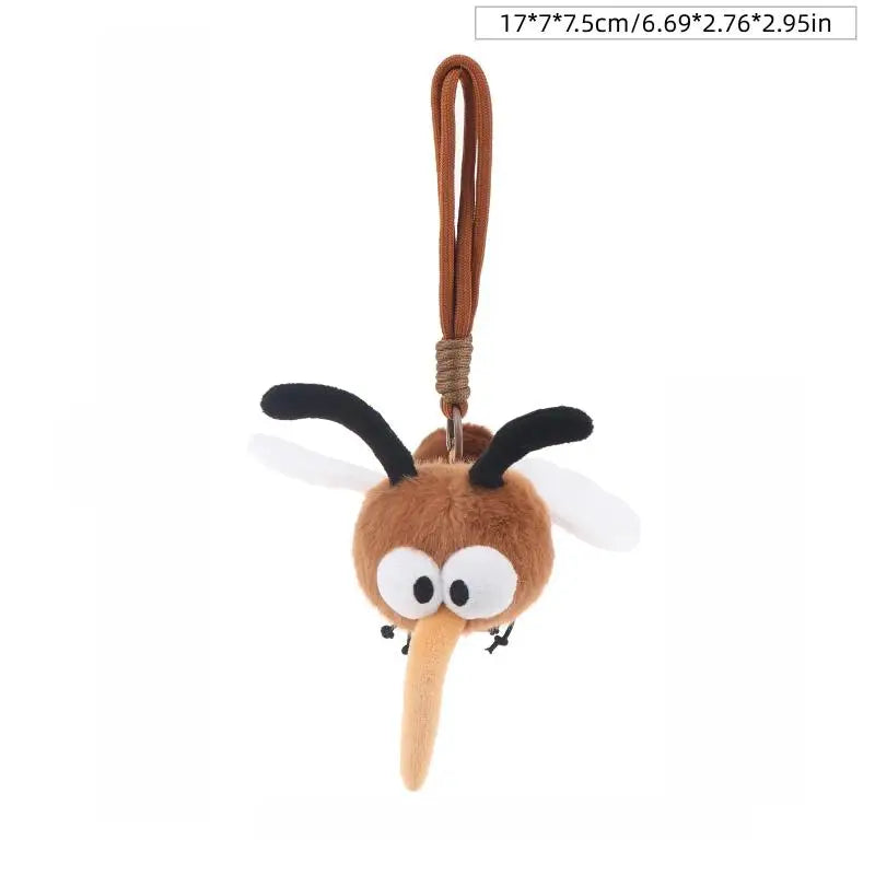 JCTTTY Mosquito Plush Pendant — Quirky Bag Charm & Stress Relief Toy