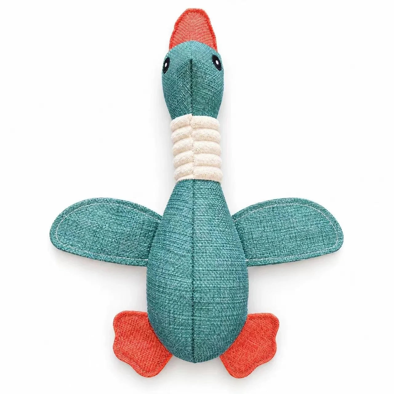 Plush Goose Pet Toy — Squeaky & Crinkly Chew Toy for Dogs and Cats