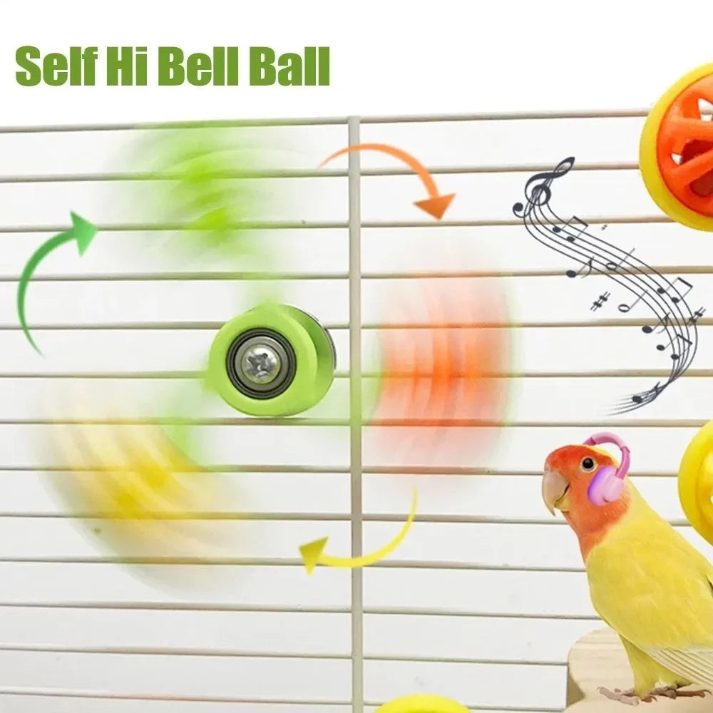 Interactive Rotating Windmill Bird Toy — Mental Enrichment & Cage Play