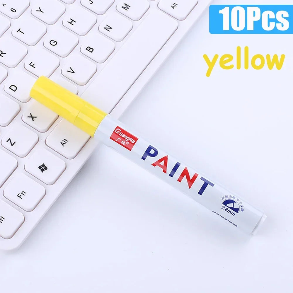 Permanent Paint Marker Pens — Waterproof Quick-Dry Tire & Craft Markers