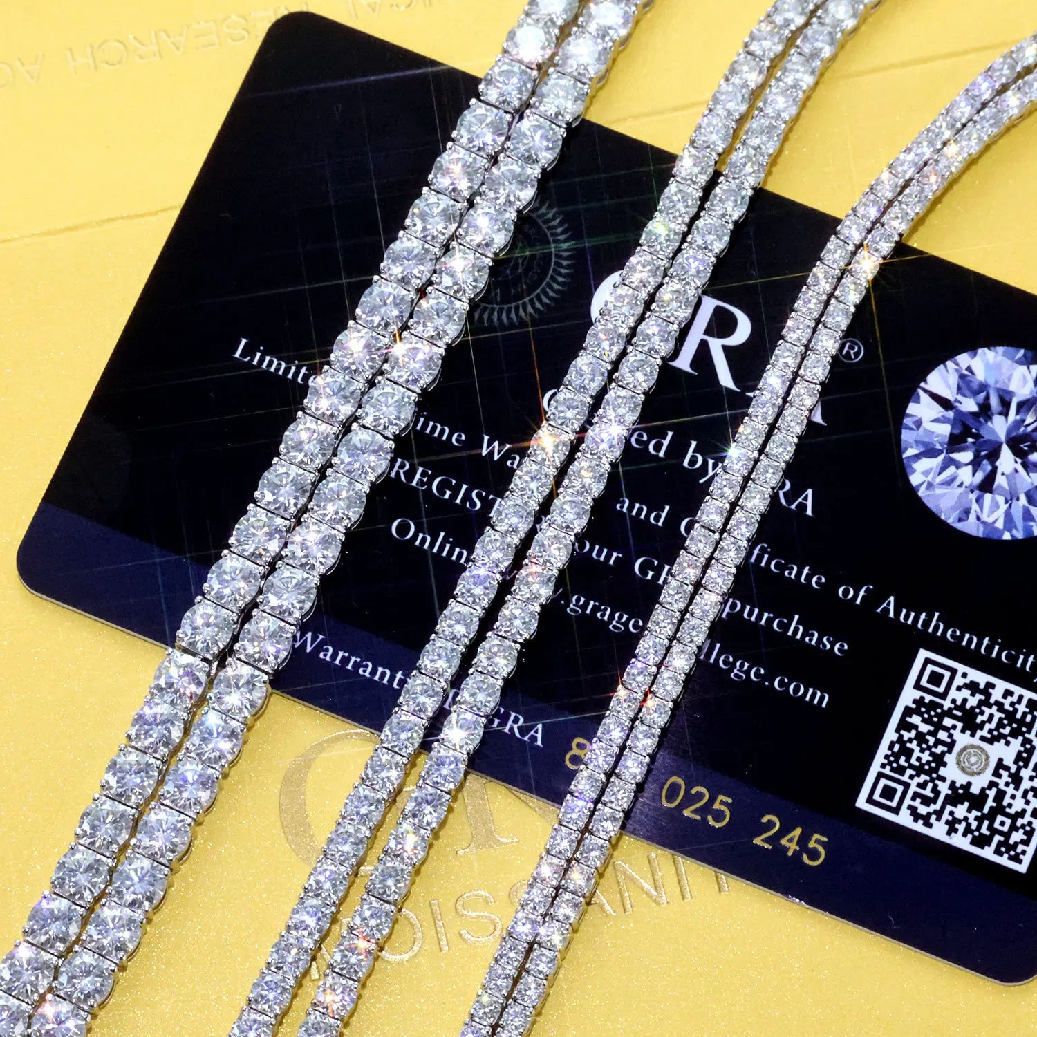 BJXMOSO Moissanite Tennis Bracelet — 925 Sterling Silver Wedding Jewelry