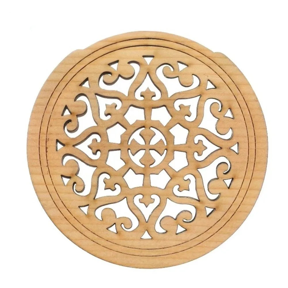 Wooden Acoustic Guitar Soundhole Cover — Anti-Feedback Carved Shield