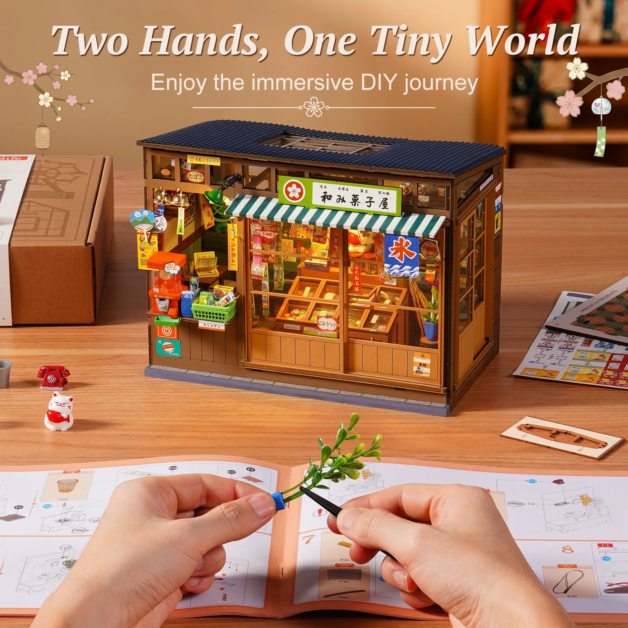 Rolife DIY Book Nook Kit — Nostalgic Japanese Corner Shop 3D Puzzle