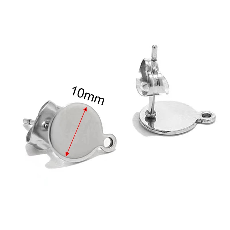 MINGXUAN Stainless Steel Earring Studs — DIY Jewelry Making Base Pins