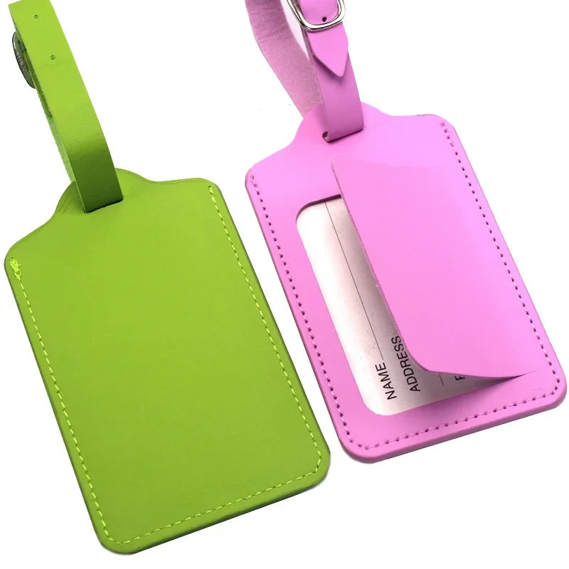 eTya Leather Luggage Tag — Durable Suitcase ID Holder for Travel