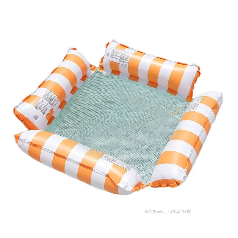 Inflatable Water Hammock Recliner — Floating Pool Lounge Mattress