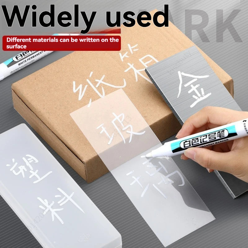 HOPK White Permanent Marker Pens — Multi-Surface Paint Pen Set