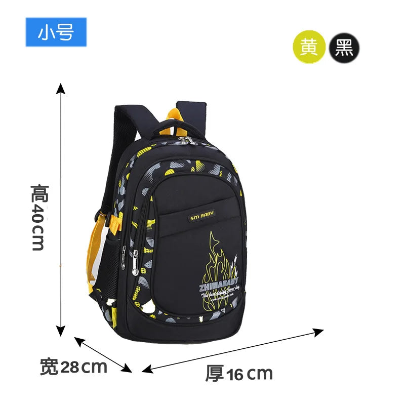 SOATIM Kids School Backpack — Large Waterproof Book Bag for Boys