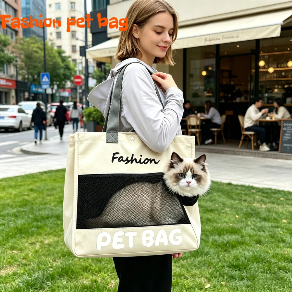 Breathable Pet Carrier Bag — Lightweight Travel Tote for Cats and Small Dogs