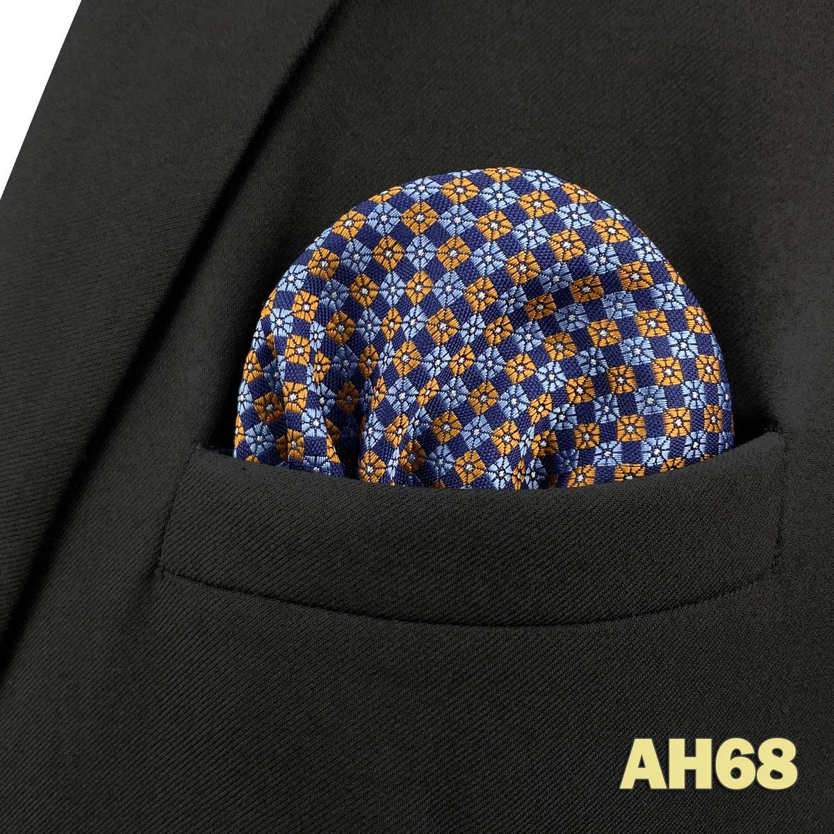 shlax&wing Men's Paisley Pocket Square — Elegant Microfiber Handkerchief for Suits