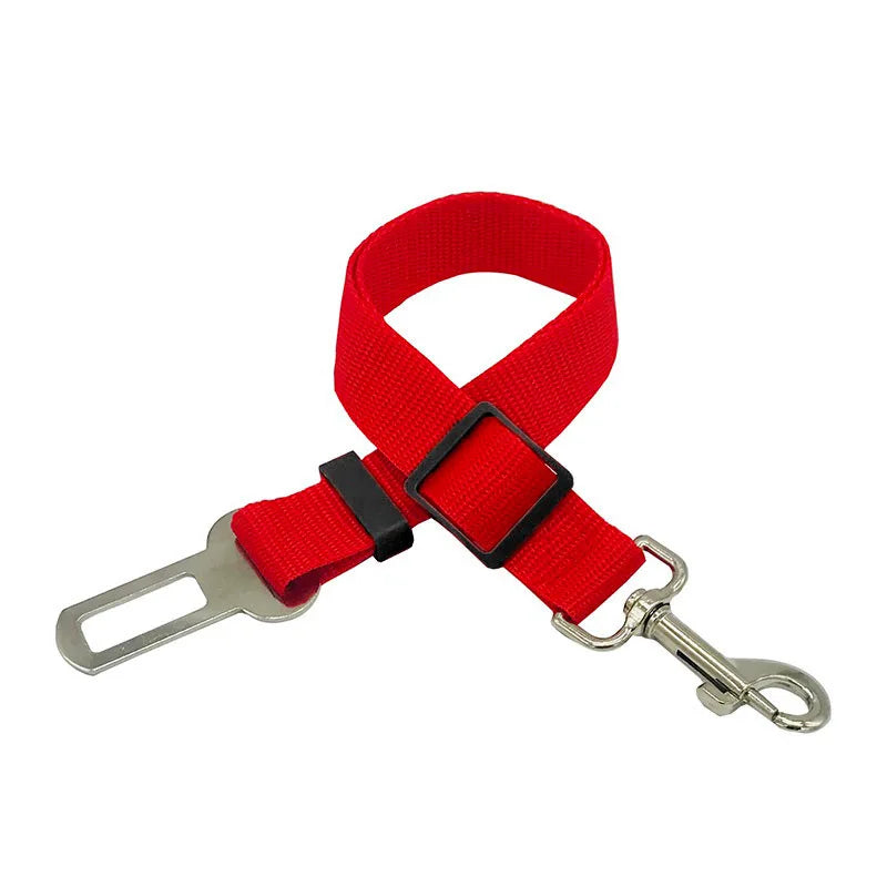 Dog Car Seat Belt Safety Harness — Adjustable Nylon Travel Leash
