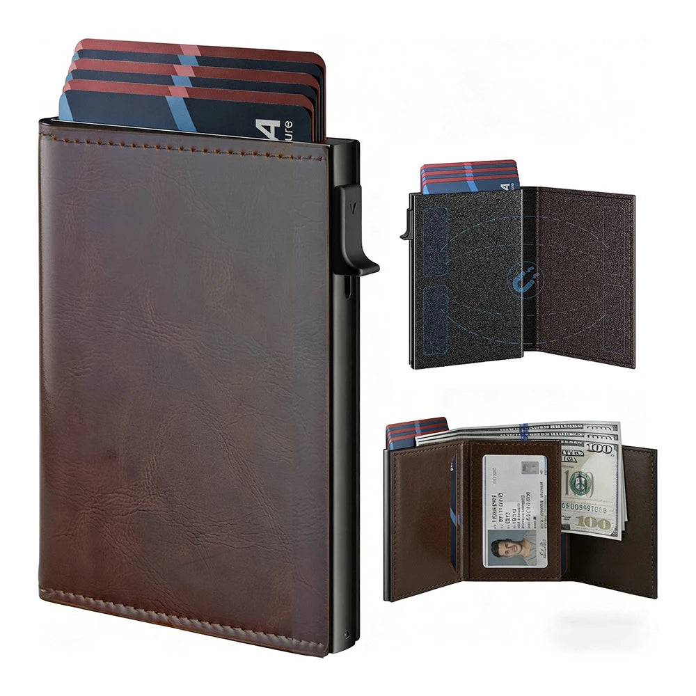 FZCSPEED Slim Pop-Up Wallet — RFID Blocking Aluminum Card Holder
