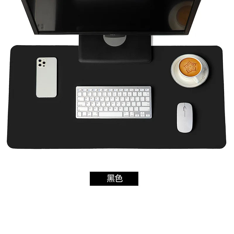 NULOXO PU Leather Desk Mat — Waterproof Office Blotter & Mouse Pad