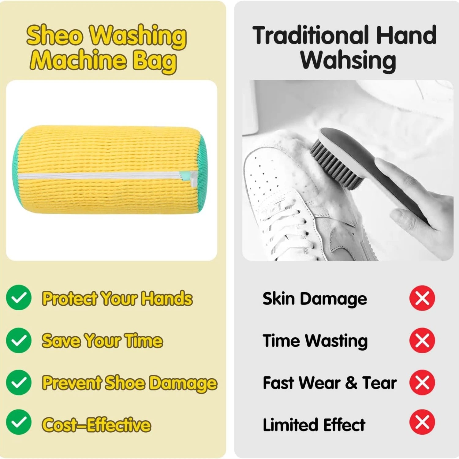 Durable Mesh Shoe Wash Bag — Protective Laundry Organizer for Sneakers