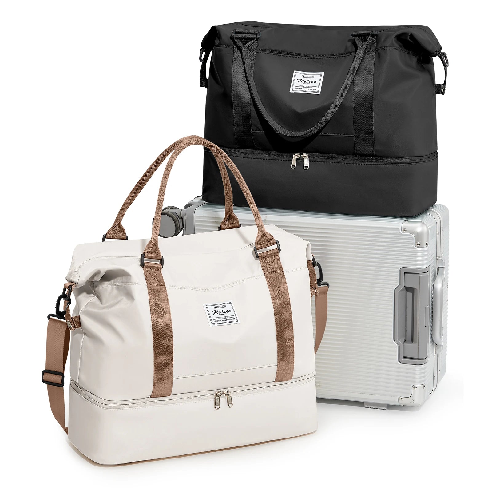 Fewchor Travel Duffel Bag — Expandable Gym Tote with Wet Pocket