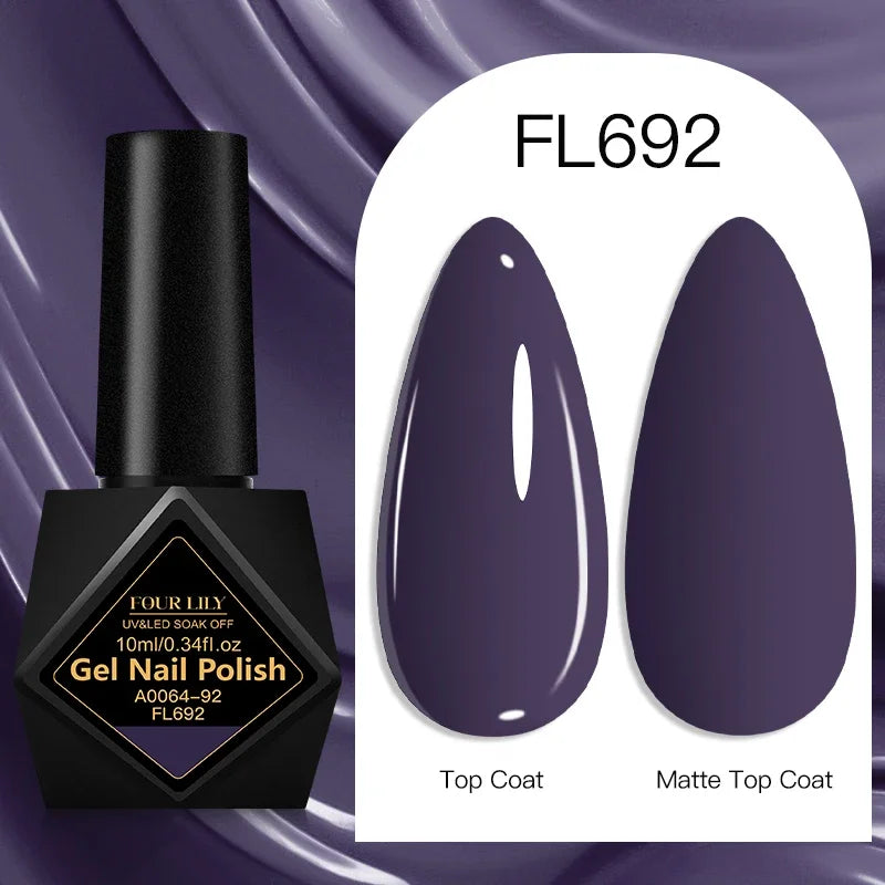 Four Lily Gel Nail Polish — Long Lasting Semi-Permanent Manicure Set