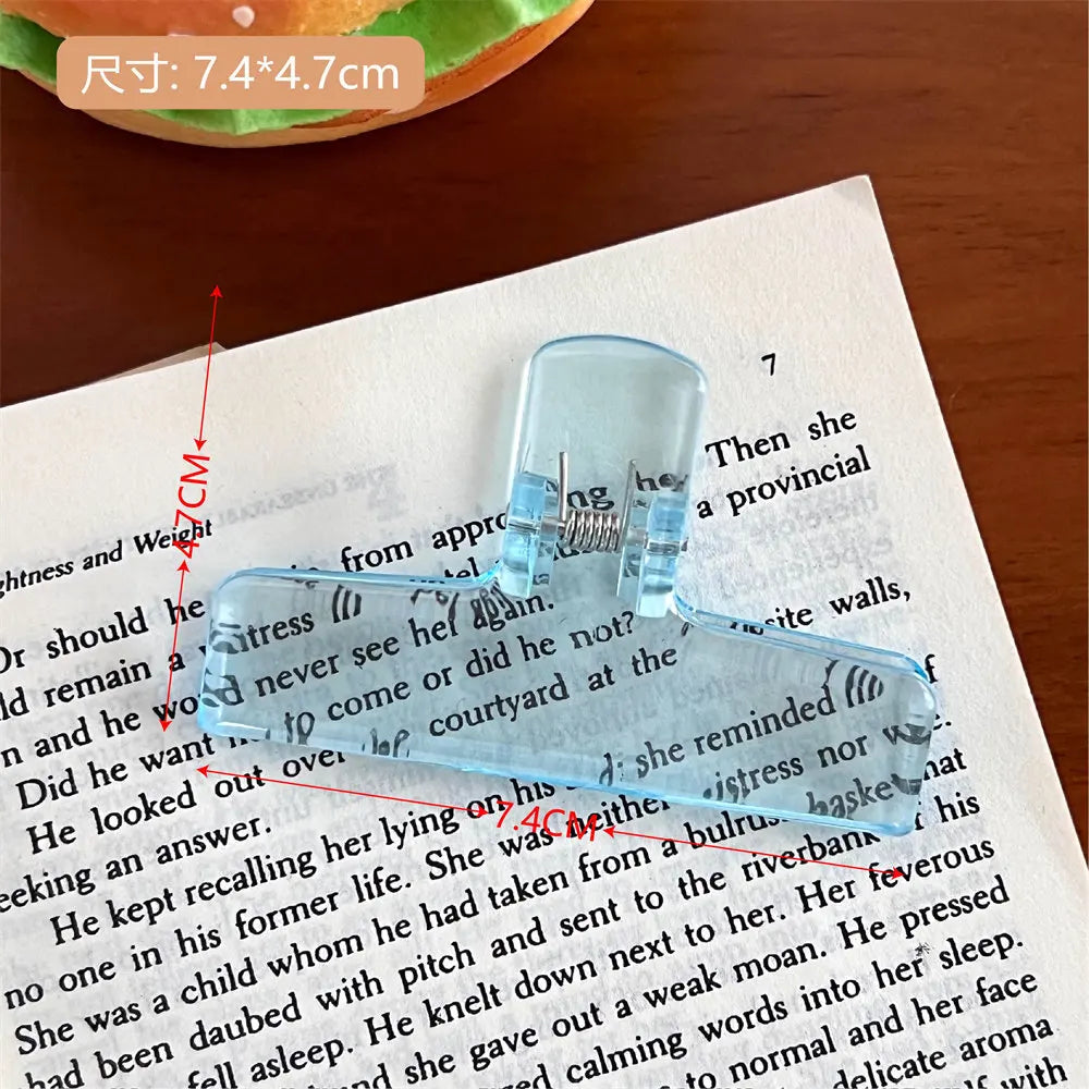 Transparent Binder Clips — Large Clear Document Clamps for School & Office