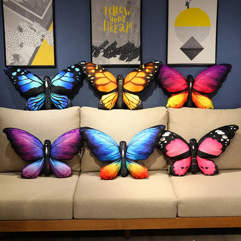 Butterfly Plush Pillow — Soft Decorative Cushion for Home Decor