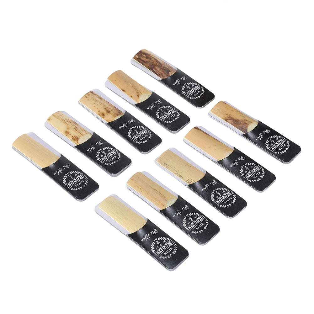 Eb Alto Saxophone Reeds — 10 Pack Professional Woodwind Reeds with Storage Box