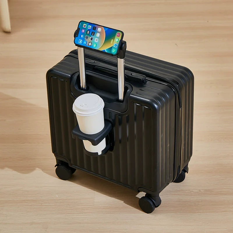 18-Inch Lightweight Travel Luggage — Hard Shell Spinner Suitcase with Combination Lock