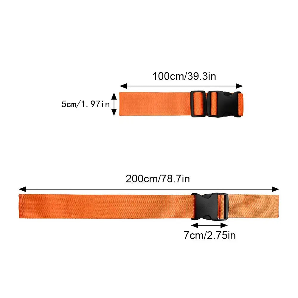 Adjustable Luggage Safety Straps — Secure Travel Packing Belts