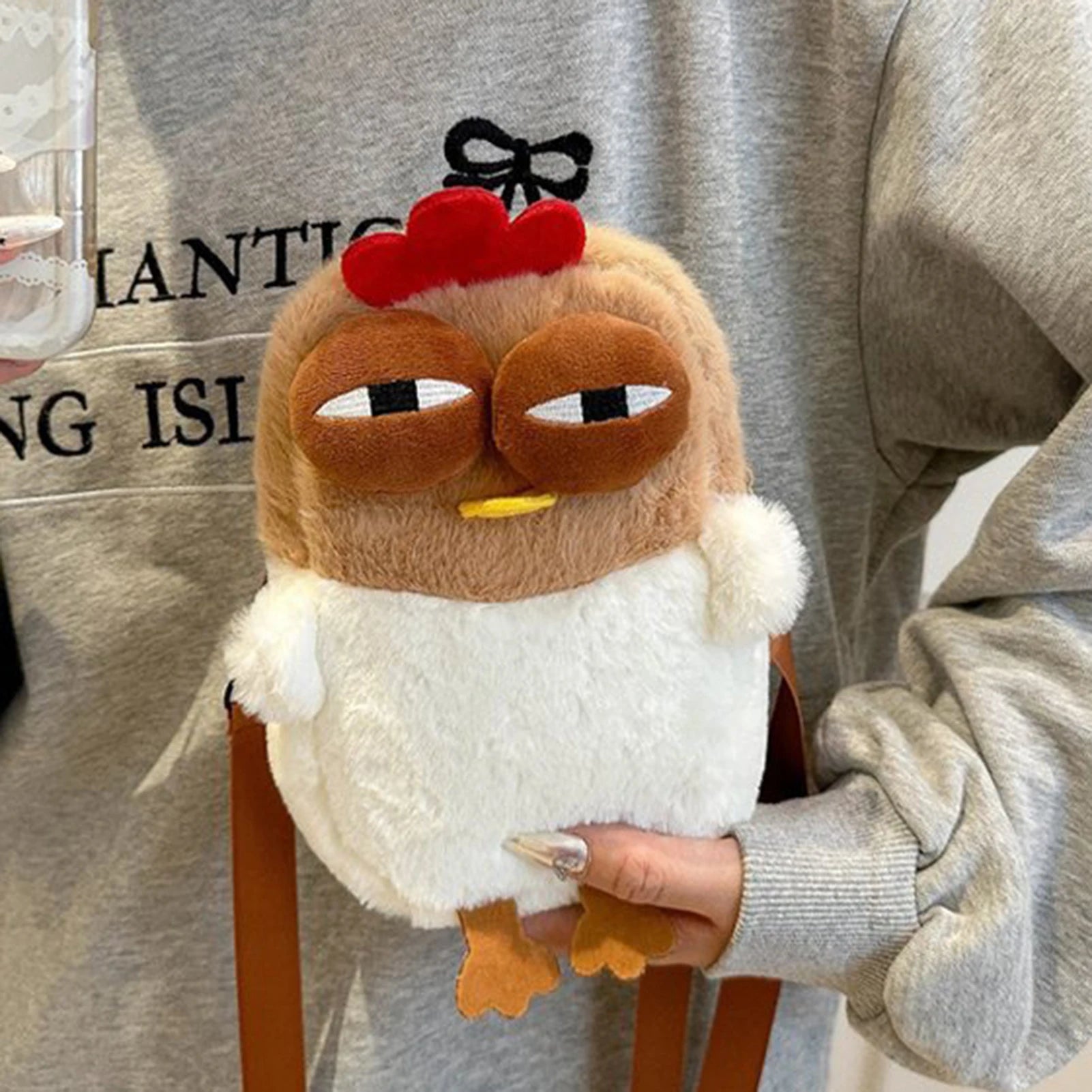 Plush Chick Crossbody Bag — Adorable Novelty Shoulder Bag for Daily Use