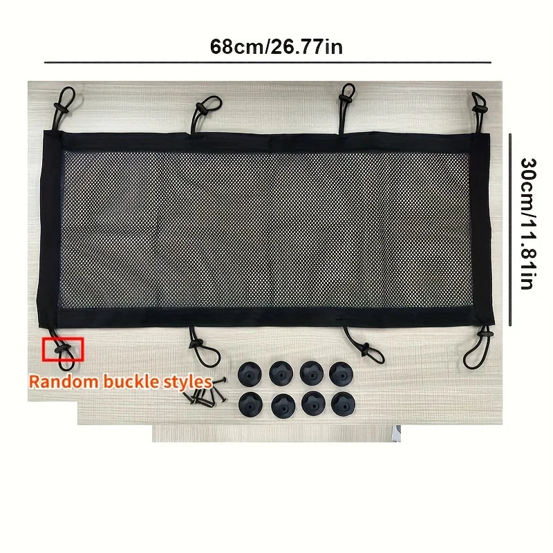 Under Desk Cable Management Net — Flexible Mesh Wire Organizer, Black
