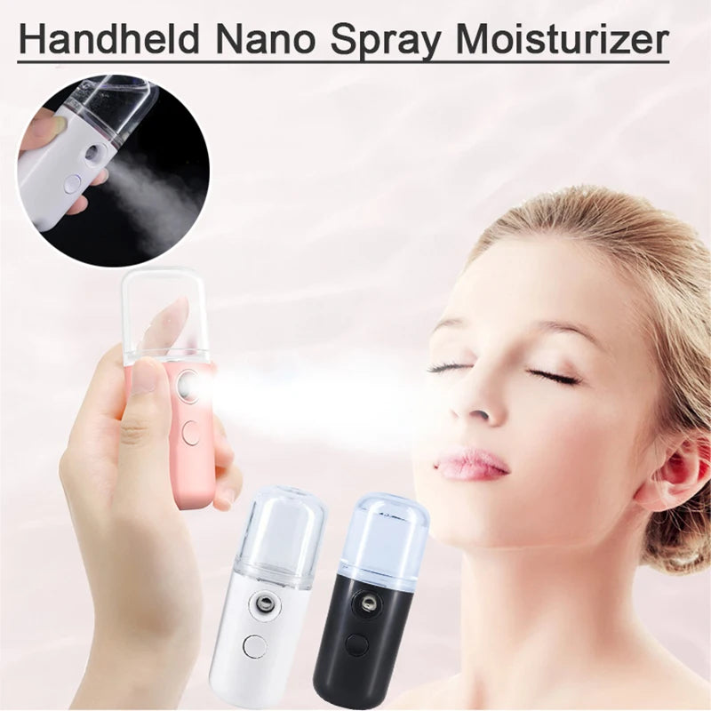 Portable Nano Facial Mister — USB Rechargeable Skin Hydrating Sprayer
