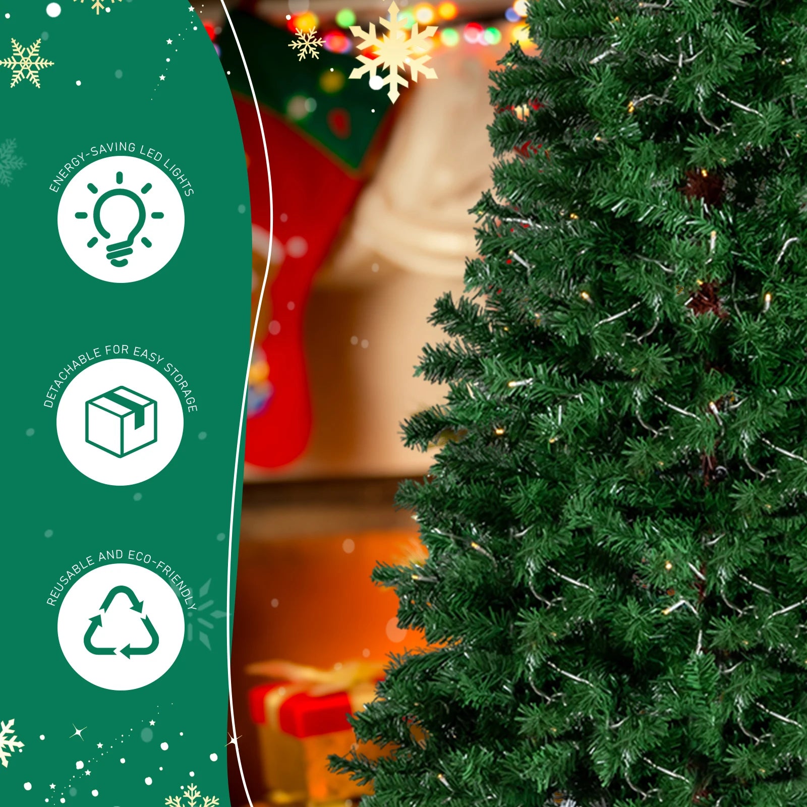 6FT Santa Hat Style Pre-Lit Christmas Tree — Festive LED Holiday Decor