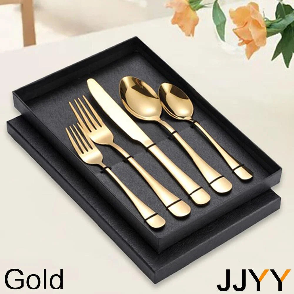 STONEGO 5-Piece Stainless Steel Flatware Set — Premium Cutlery for Dining & Travel
