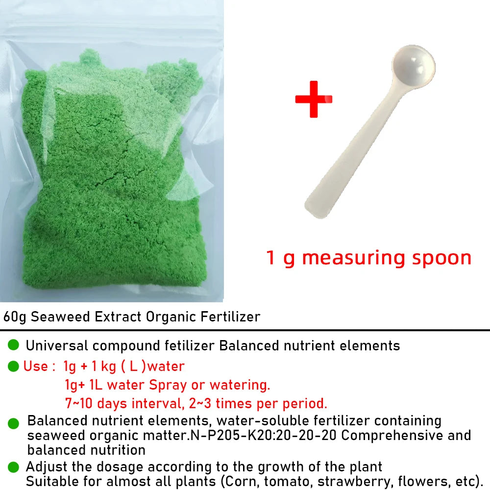 xiaoyajiang Seaweed Extract Organic Fertilizer — Balanced NPK 20-20-20 for Bonsai