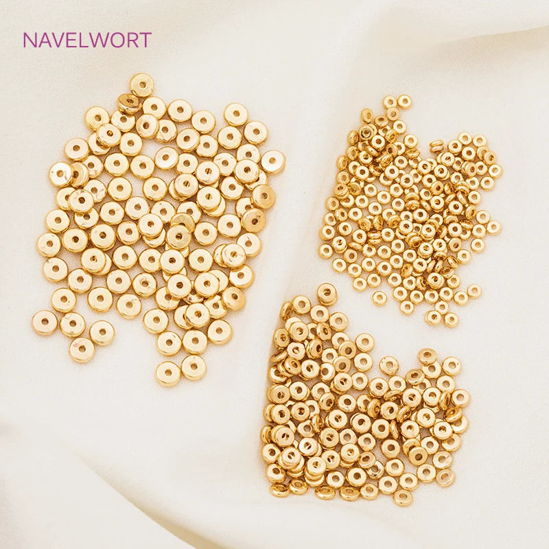 NAVELWORT Gold Plated Spacer Beads — High-Quality Jewelry Making Separators
