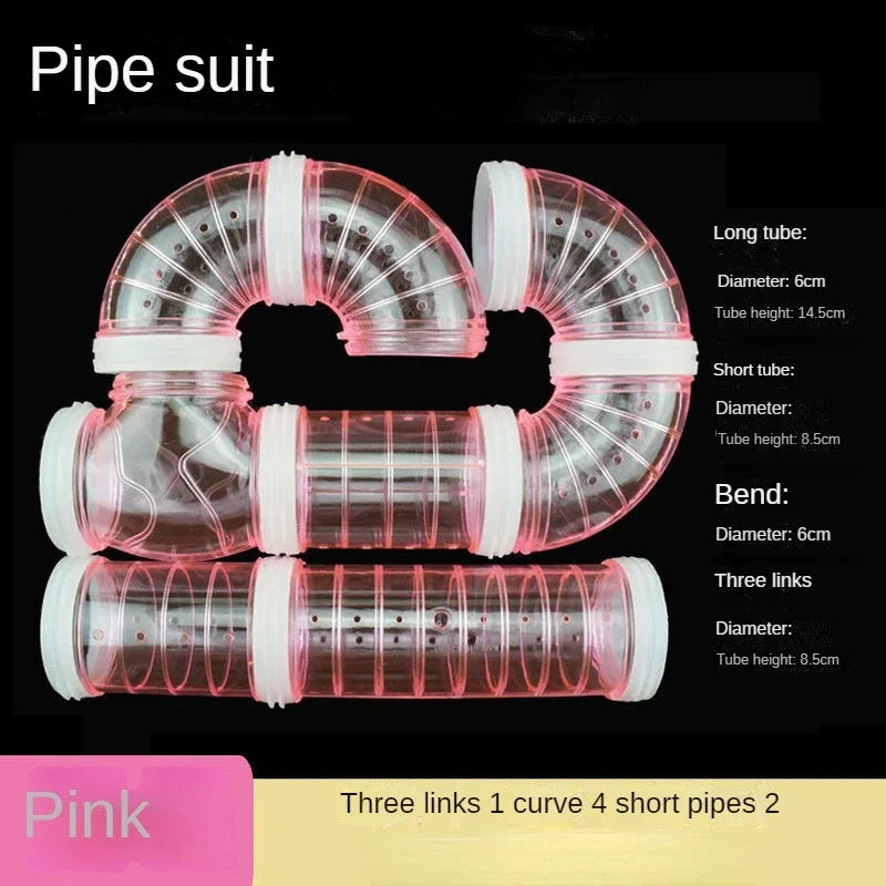 DIY Pet Tunnel Maze Set — Customizable External Tube System for Small Animals
