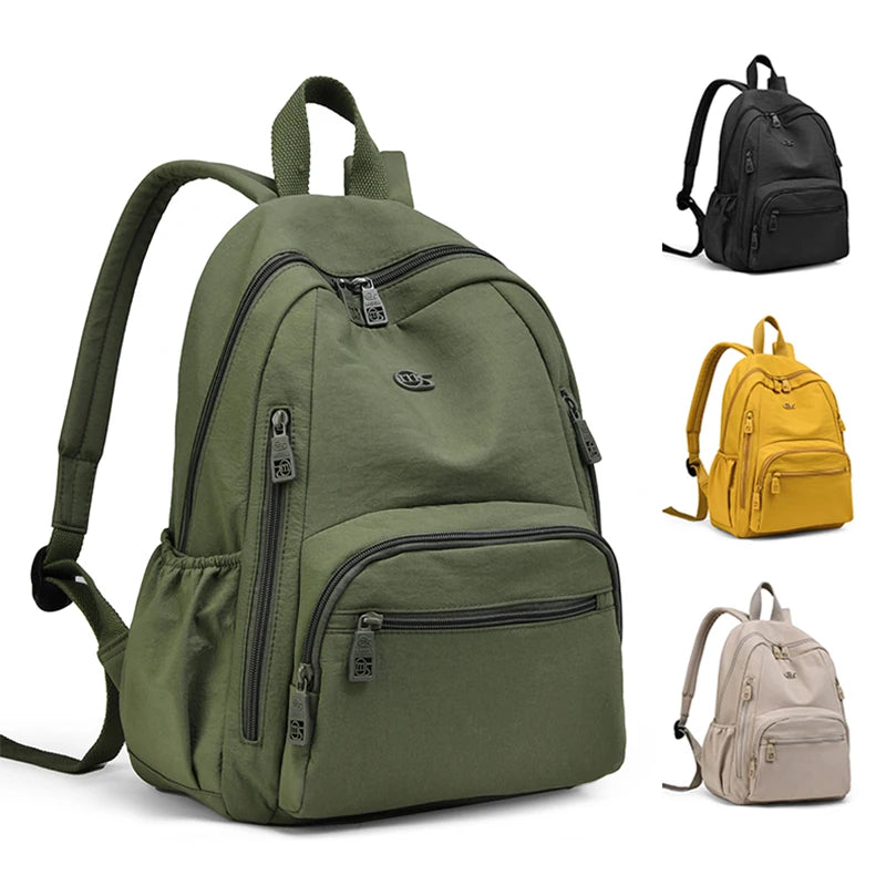 unixinu Fashion Nylon Backpack — Lightweight Multi-Pocket Purse for Daily Commute