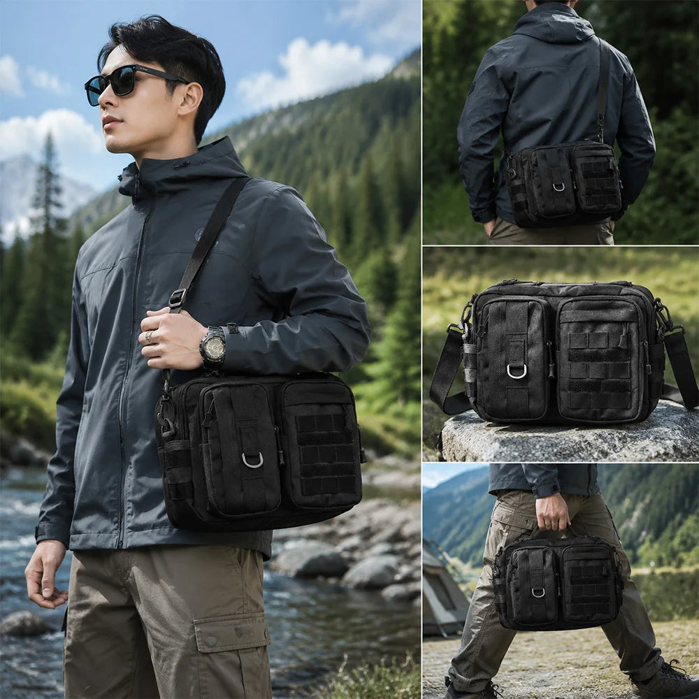 Tactical Shoulder Sling Bag — Durable Nylon Crossbody for Outdoor Adventures