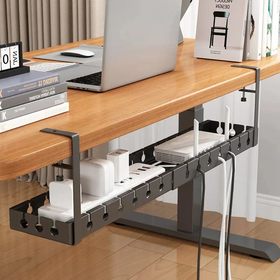 Under Desk Cable Management Tray — Wire Organizer for Office and Home