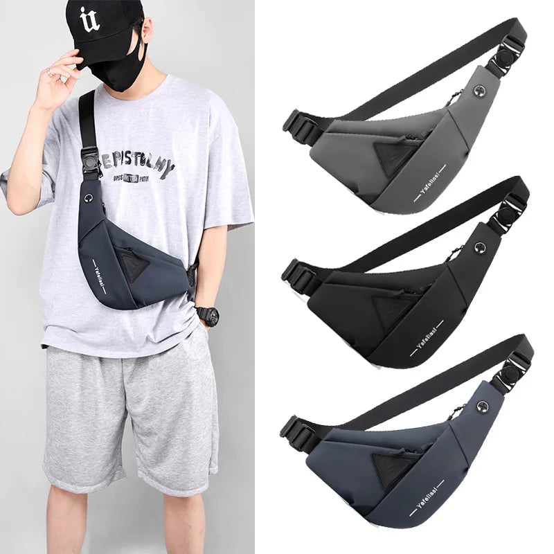 Nylon Sling Chest Bag — Compact Crossbody Messenger for Men