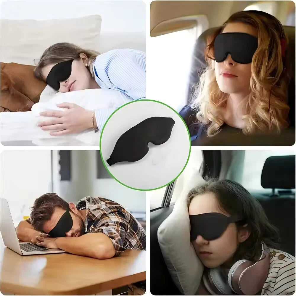3D Memory Foam Eye Mask — Breathable Blackout Sleep Cover