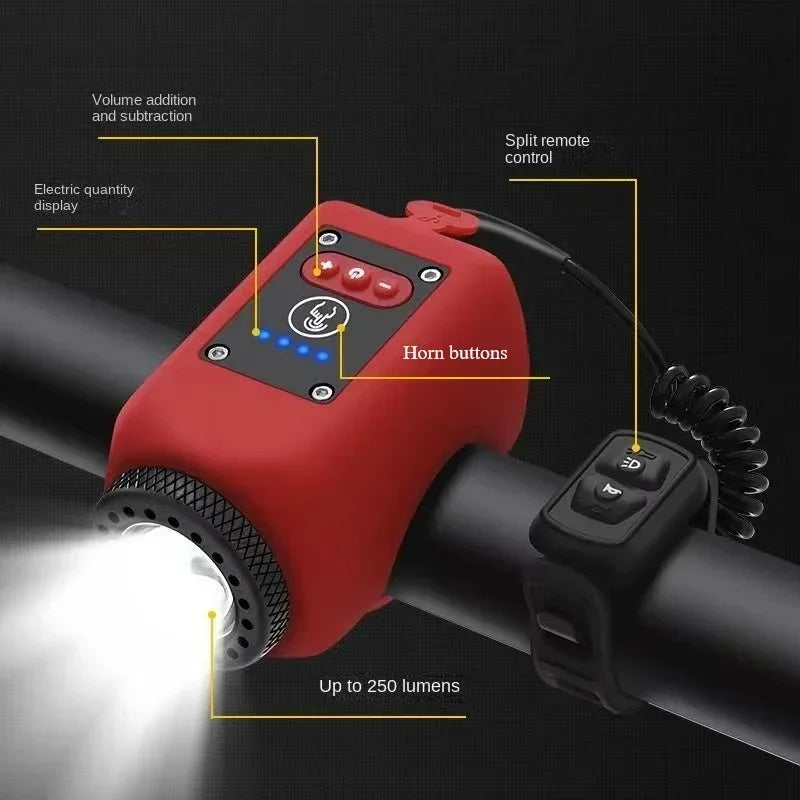 MIHJUSFDH Rechargeable Bike Light and Horn — Waterproof MTB Cycling Accessory