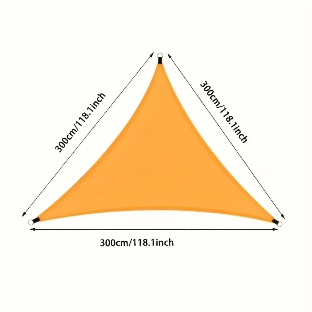 Triangle Shade Sail — UV Blocking Outdoor Canopy with Ropes