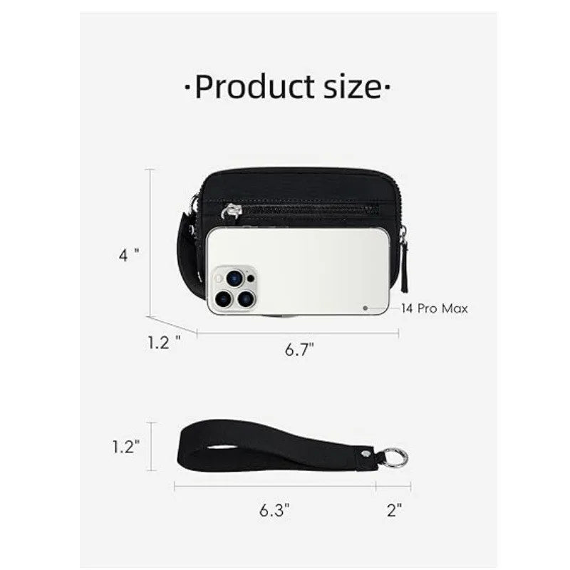 UOSU Puffer Wristlet Wallet — Quilted Nylon Travel Organizer