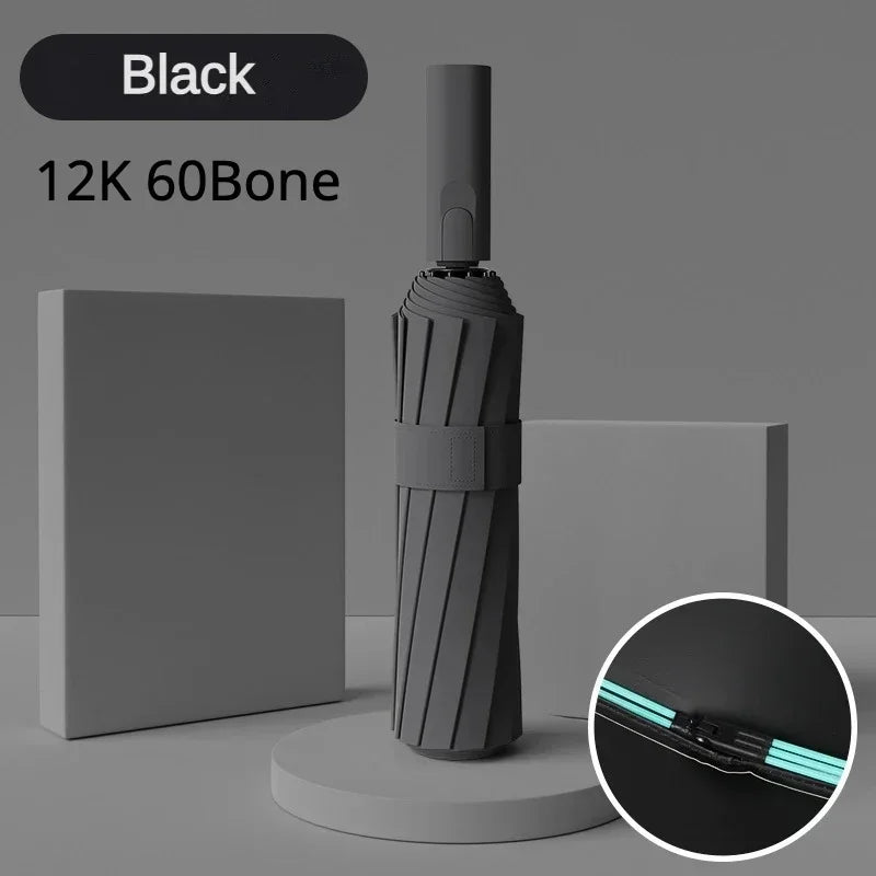 Automatic Windproof Umbrella — Large UV Protection Folding Rain Umbrella