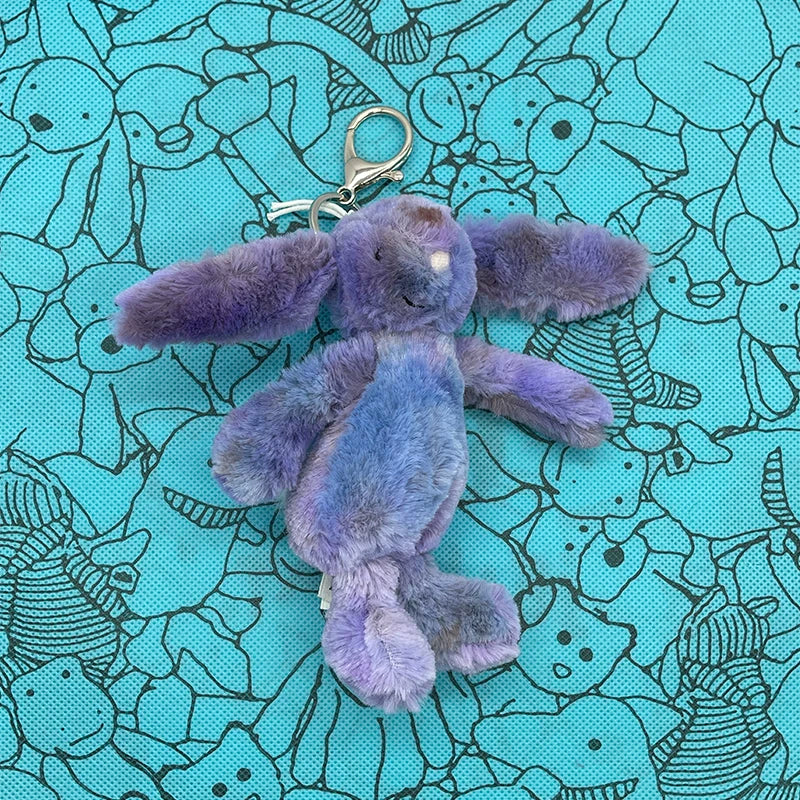 Assorted Plush Keychain Charms — Cute Animal & Food Bag Accessories