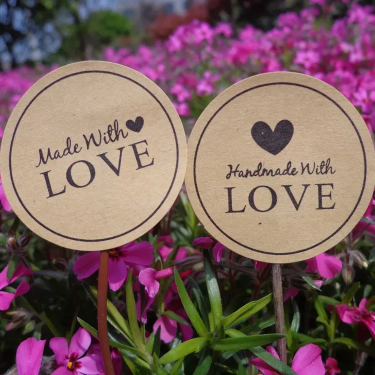 Kraft Paper Seal Stickers — Self-Adhesive Round Labels for DIY Crafts