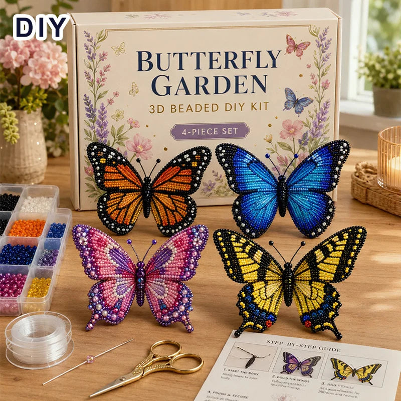 DIY Animal Beading Craft Kit — Handmade 3D Beaded Animal Set with Instructions