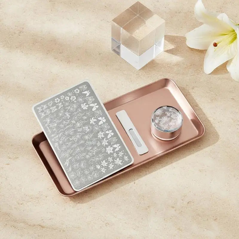 KuZHEN Nail Art Stamping Plate — Precision Floral & Butterfly Designs