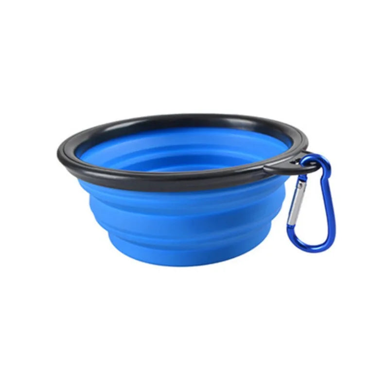 Collapsible Pet Food Bowl — Portable Silicone Travel Dish for Dogs and Cats